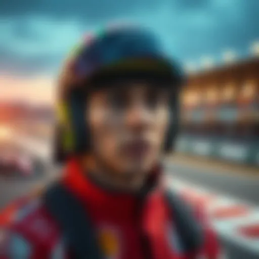 Racer Ropasa looks shocked after leading the race but losing unexpectedly.