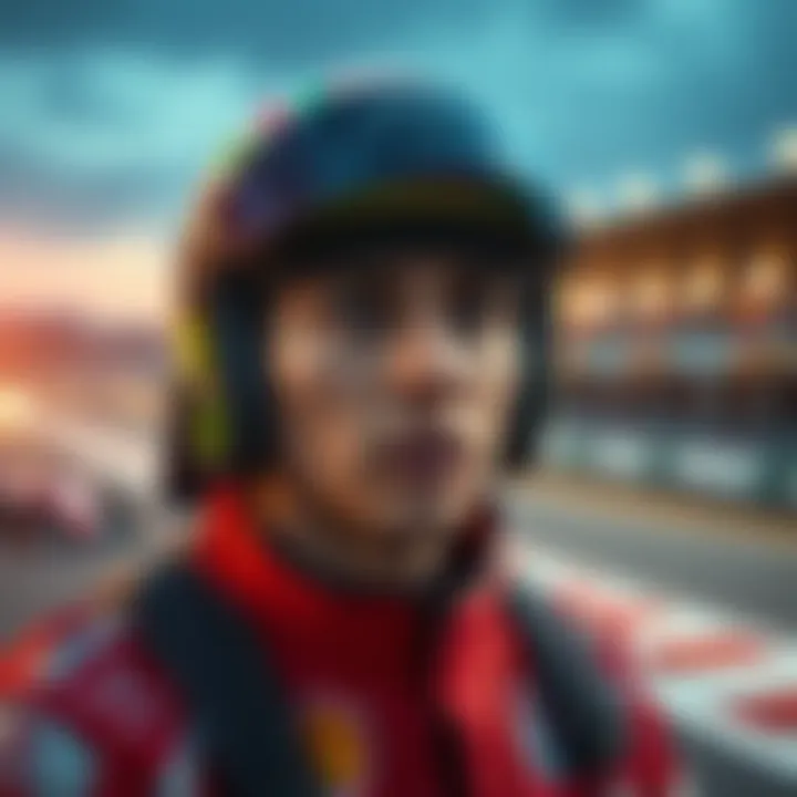 Racer Ropasa looks shocked after leading the race but losing unexpectedly.