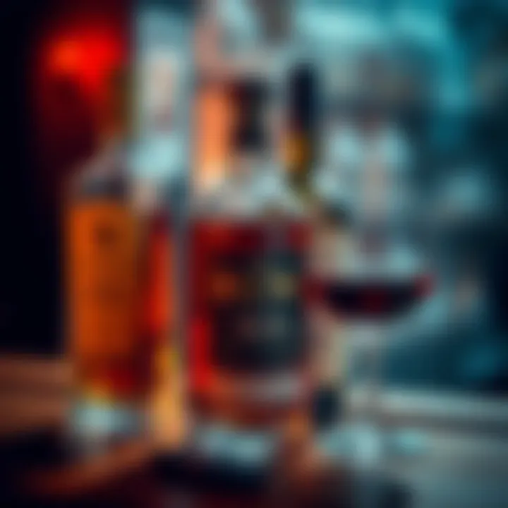 A graphic showing a bottle of rum beside whiskey and wine, symbolizing Cask Capital's new asset on the Hedera platform.
