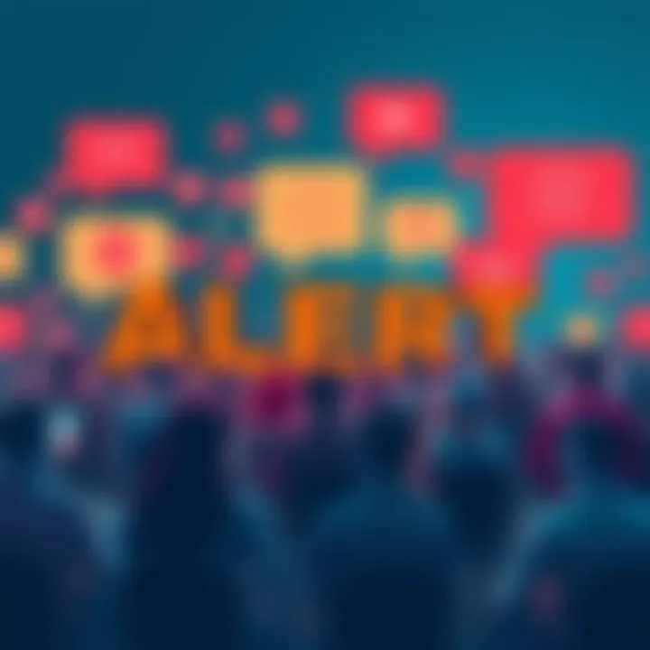 A graphic showing popular topics and rumors being discussed in forums with speech bubbles and icons