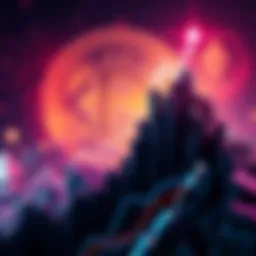 A graph showing the Russell 2000 index climbing towards an all-time high, with a background of cryptocurrency symbols like Bitcoin and Ethereum, indicating a potential bullish trend.