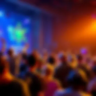 A group of people enjoying a solomining event, celebrating community support for the RustyKaspa project, with crypto-related visuals in the background.