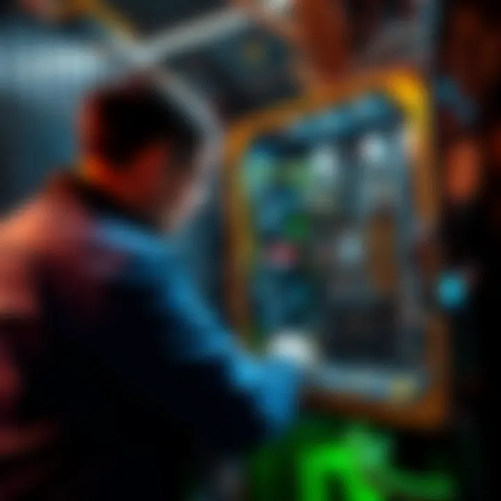 Technician replacing the control board on an S19 mining rig to resolve an enumeration error after a 110V conversion.