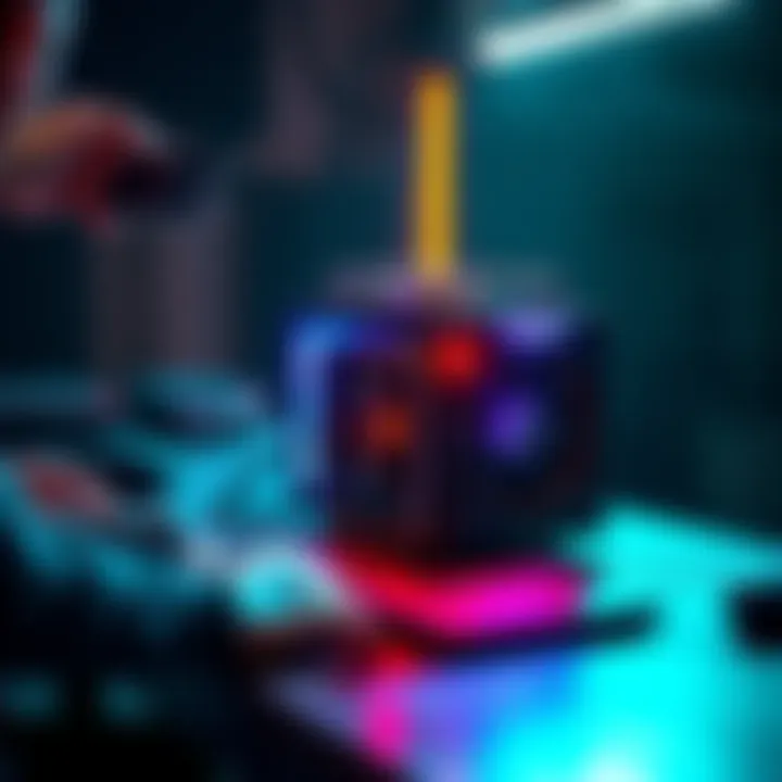 A used S21XP home miner placed on a table with a person examining it, showcasing its features for crypto operations.