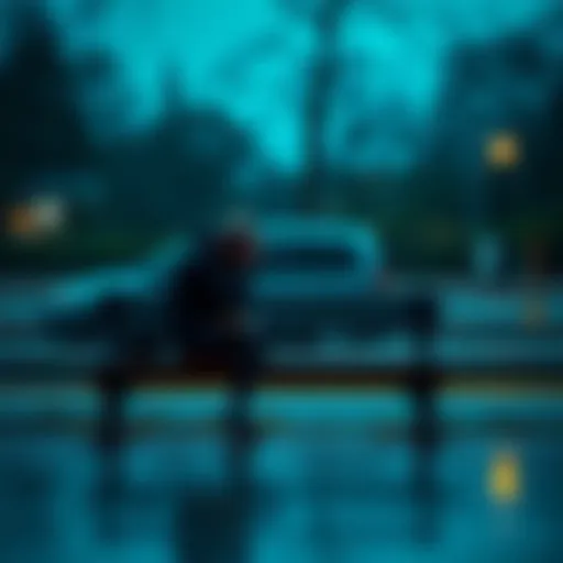 A person sits alone on a bench, head down with a sad expression, symbolizing a terrible day.