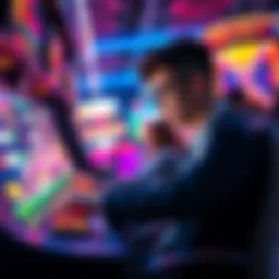 A player enjoying a game on a secure crypto casino platform, with vibrant graphics and a user-friendly interface.