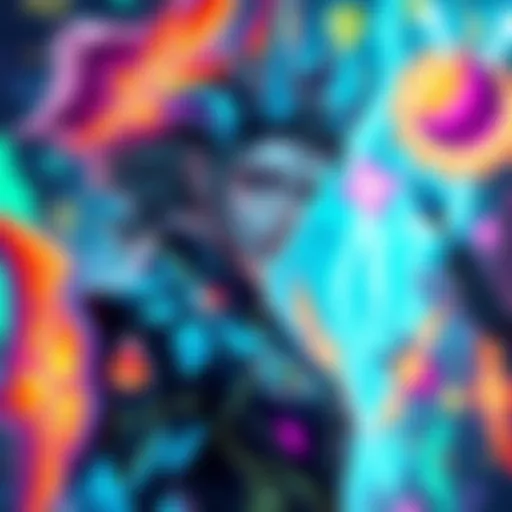 A vibrant display of various sage fanart pieces, showcasing colorful designs and intricate details related to sage theme.