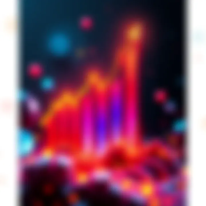 A graphic showing the rising value of Saiko Inu Token with a chart and vibrant colors, symbolizing community growth and commitment.