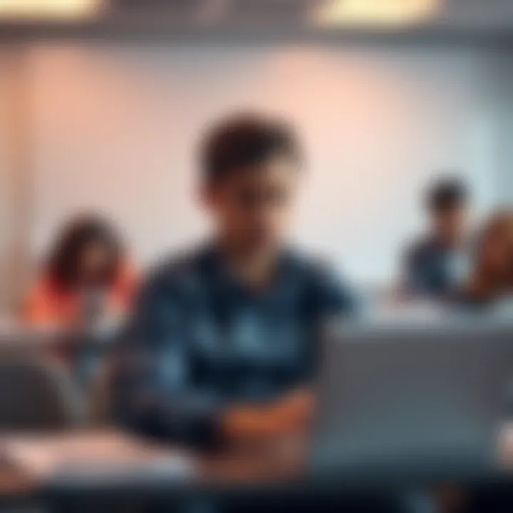 An individual sitting in a training room looking worried, surrounded by papers and a laptop, indicating issues with hiring practices.