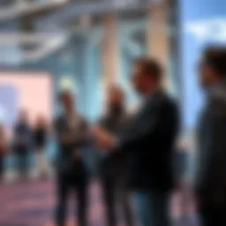 Sam Bankman-Fried meeting with Anthropic founders in a tech conference setting, discussing connections in the industry.