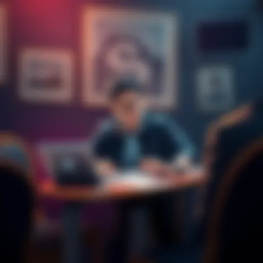 Samson Mow sits at a table with papers and a laptop, engaging in a discussion about The Core vs Knots debate.