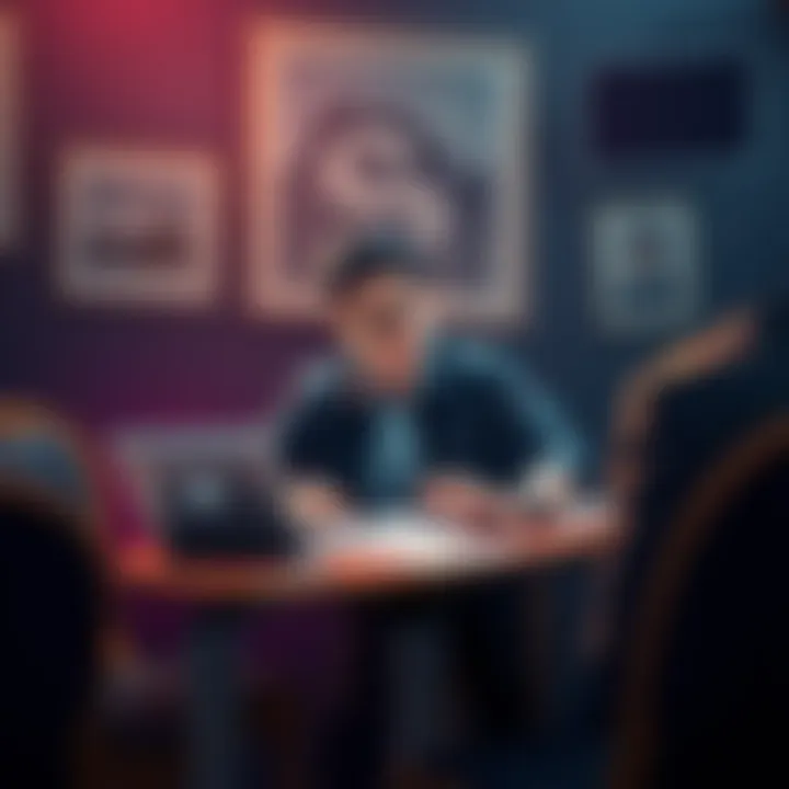 Samson Mow sits at a table with papers and a laptop, engaging in a discussion about The Core vs Knots debate.