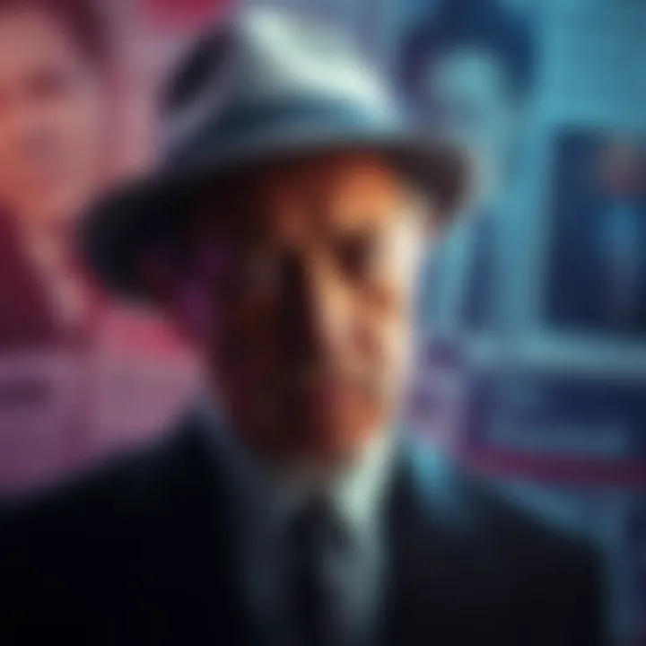 A digital representation of a mysterious figure symbolizing Satoshi Nakamoto with a backdrop of headlines about Jeffrey Epstein.