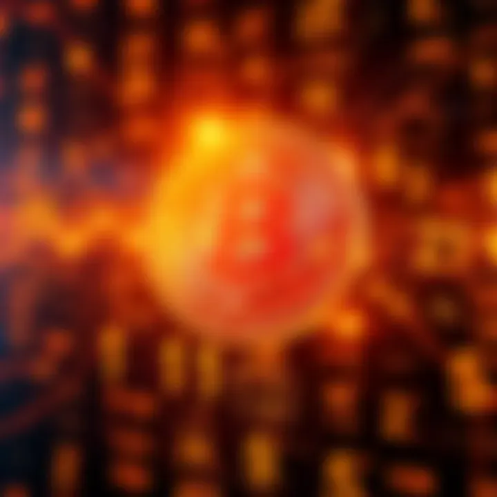 Exploring Satoshi's Numeric Mystique A visual representation of Bitcoin's numerical design elements, including 21 million cap, 8 decimal points, and halving schedule with dynamic energy market graphics.