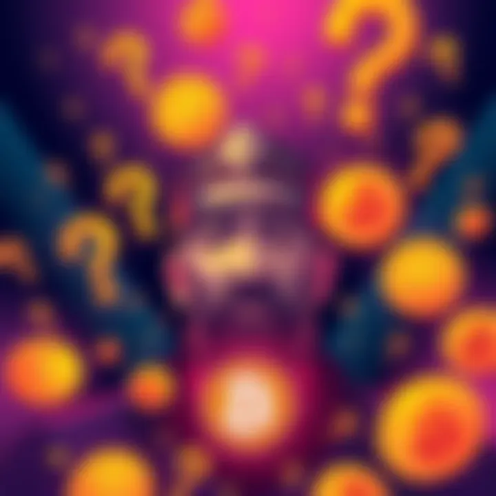 Illustration of a figure representing Satoshi Nakamoto surrounded by Bitcoin symbols and question marks, symbolizing the debate over Bitcoin's future.