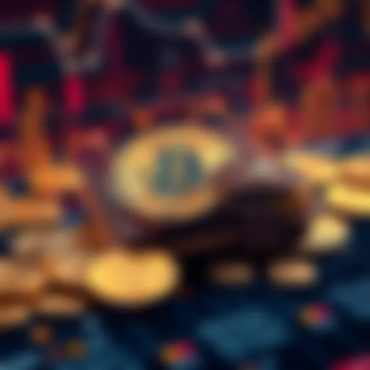 A graphic representation of Satoshi Nakamoto's Bitcoin wallet with coins and digital addresses since 2009.