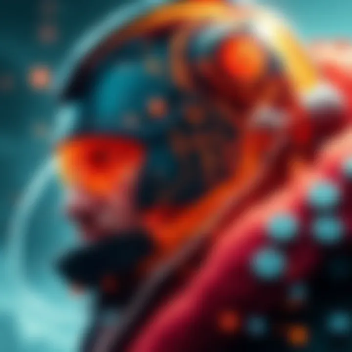 An artistic representation of Satoshi Nakamoto's duality in vision, highlighting innovation and controversy.