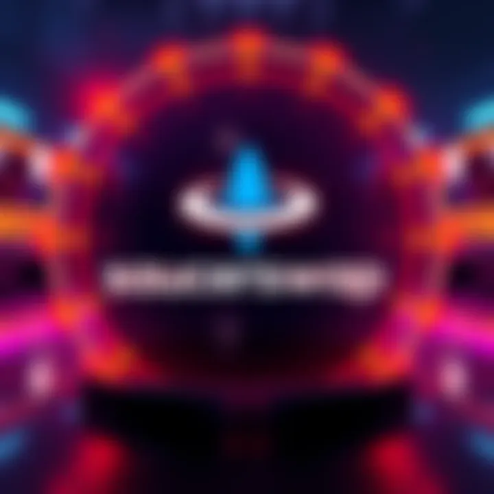 A graphic showing the Saucerswap logo with Solana's logo in the background, hinting at a partnership