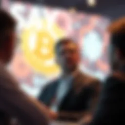 Saylor speaking at a conference about the future of cryptocurrency