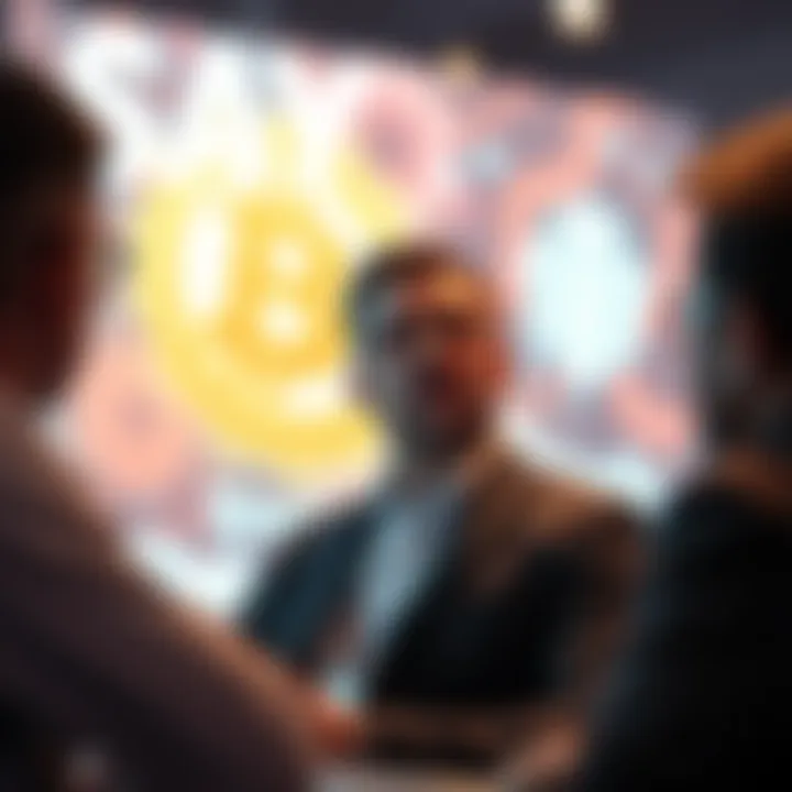 Saylor speaking at a conference about the future of cryptocurrency