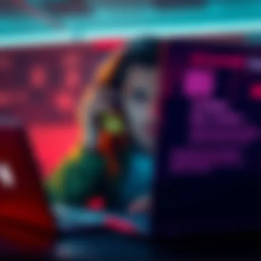 A person on the phone looking worried, representing a scammer impersonating Kraken or Ledger support, with a laptop open showing emails