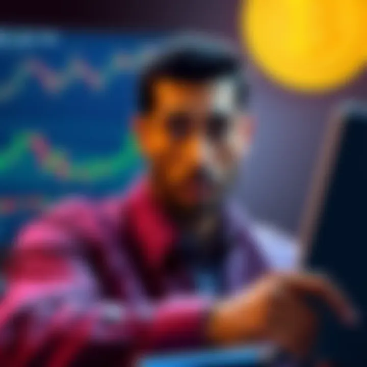 Scottie Pippen, the NBA star, engaged in discussing Buttcoin analysis, with graphs and charts in the background, reflecting on the crypto market.