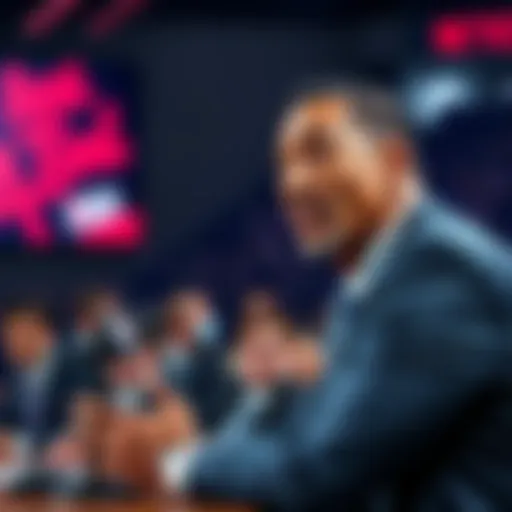 Scottie Pippen sharing insights on NBA strategies in a press conference setting