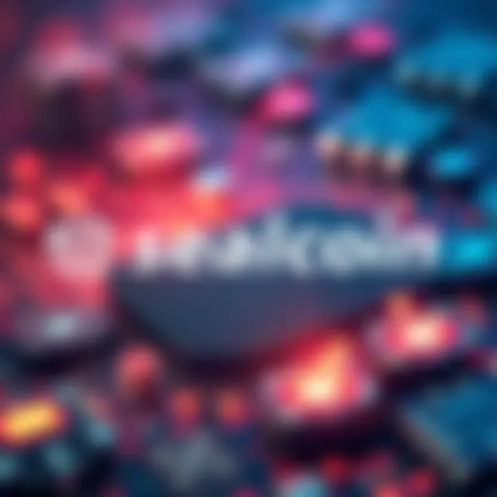 Sealcoin and The Hashgraph Association logo with a digital representation of chips and blockchain technology in the background