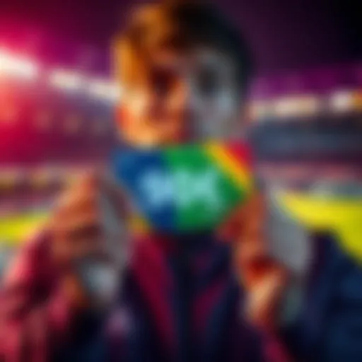 A person holding a 90€ season card, weighing options to sell or keep it, with a thoughtful expression.