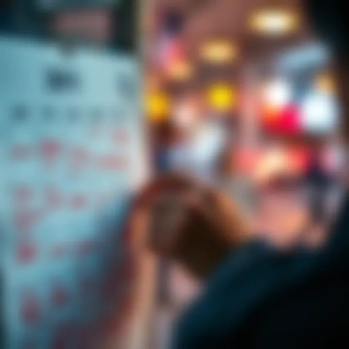 Person looking at a calendar marked with important dates and events for the upcoming season
