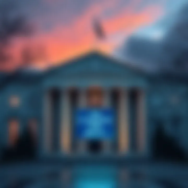 The SEC building with a sign indicating the classification of crypto assets as commodities, showing the impact on the market.