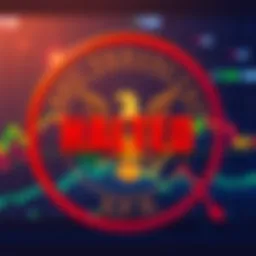 Graphic showing the SEC logo and a halted sign over a chart representing market decline