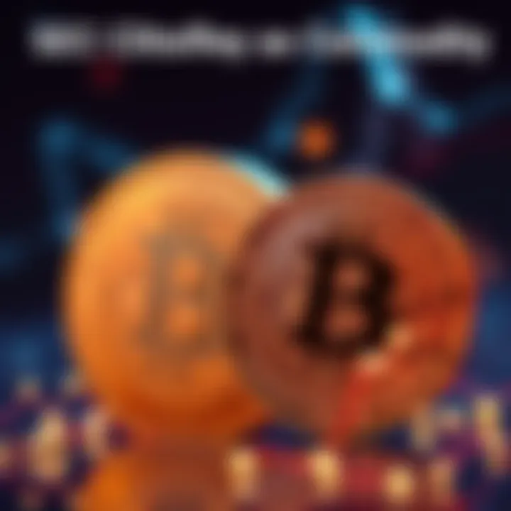 An illustration showing the SEC logo alongside a Bitcoin symbol, representing the classification of Bitcoin as a commodity