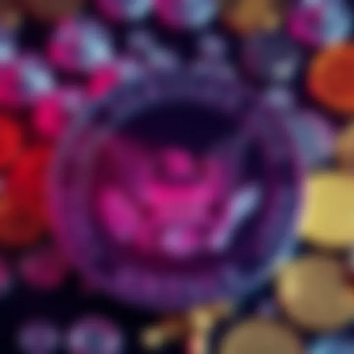 A close-up of the SEC logo with a background of cryptocurrency symbols, depicting the focus on regulatory findings in the crypto market.