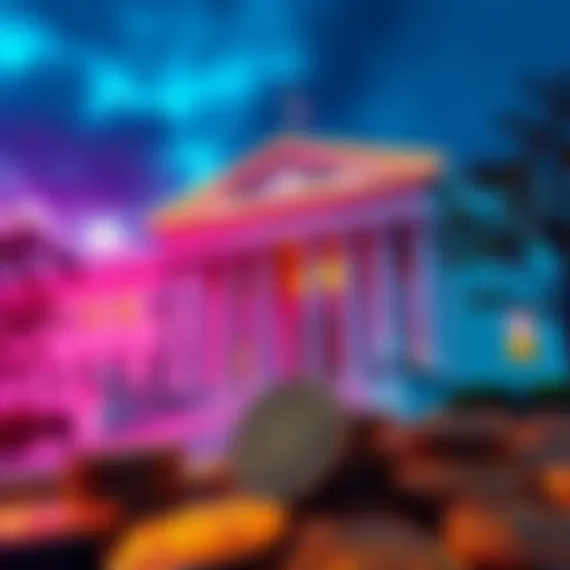 Graphic showing SEC building with crypto coins in foreground, symbolizing new rules for crypto assets