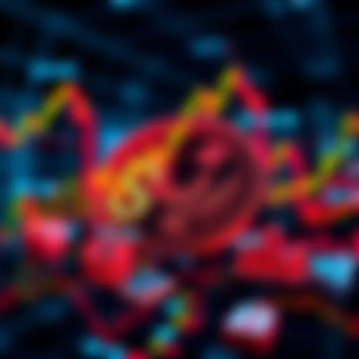 A graphic showing a digital representation of Russell 1000 stocks being tokenized, with symbols for Treasuries and ETFs