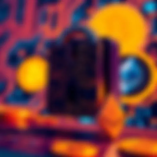 A close-up of a digital padlock symbolizing security for public keys in cryptocurrency, with Bitcoin and Ethereum logos in the background.