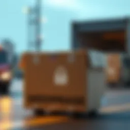 A moving box with a lock symbol, representing safe transport of seed phrases and valuables