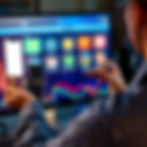 Secure Browser Wallet on Solana A person comparing various browser wallets on a computer screen, highlighting security features and reviews for safe trading on the Solana blockchain.