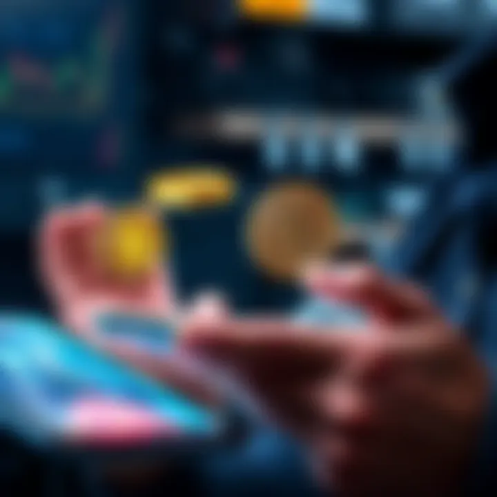 A person comparing different crypto wallets on a digital device, showcasing options for secure cryptocurrency storage.