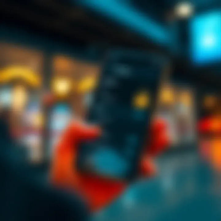 A person using a smartphone to set a pin requirement for transactions over 5 euros, showing a settings screen with a padlock icon.