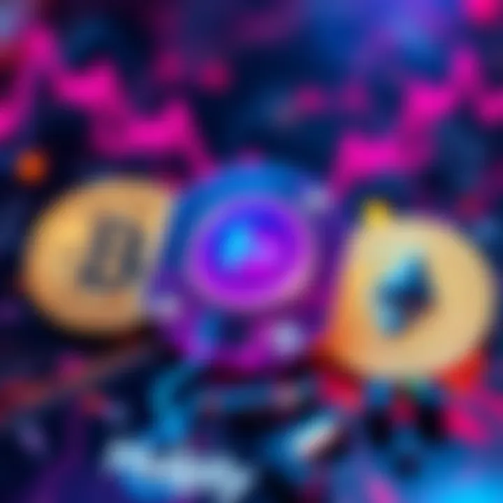 A visual representation of utility tokens with a focus on the HUNDRED token, emphasizing its security features and transaction cooldown mechanism, alongside Bitcoin and Ethereum symbols.