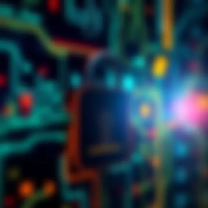 A close-up of a digital lock with a question mark, symbolizing the debate on updating security questions.