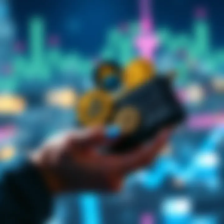 Person holding a digital wallet with various cryptocurrencies, symbolizing self-custody of assets for greater financial control.