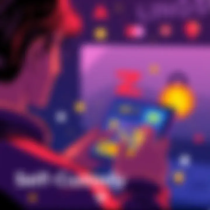 An illustration showing a person managing cryptocurrency assets on a self-custody wallet like MetaMask, with traditional exchange icons in the background.