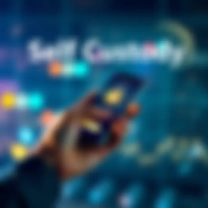 A person holding a digital wallet on a smartphone, showcasing a secure financial app, symbolizing self custody in finance.