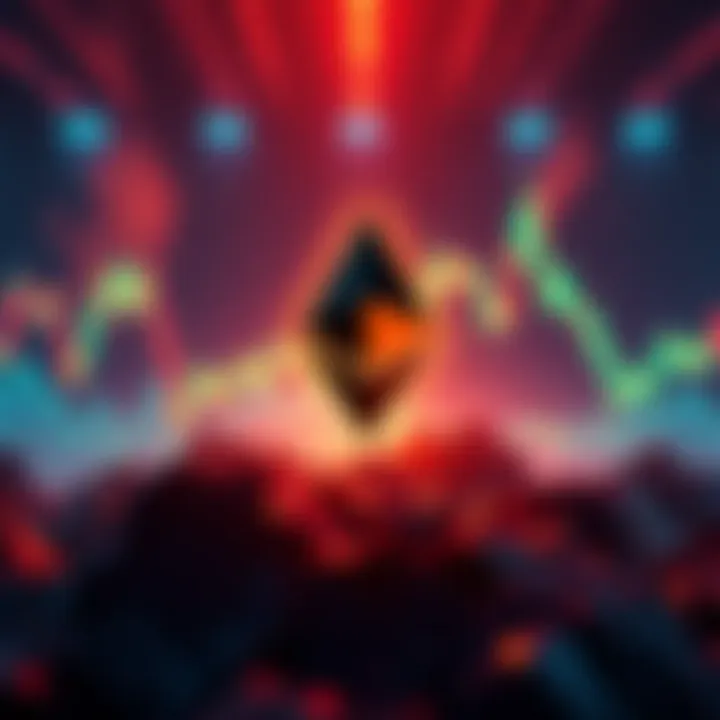 A visual representation of Ethereum facing a significant sell wall at $2,100, depicting the $7.5M in limit orders and market resistance