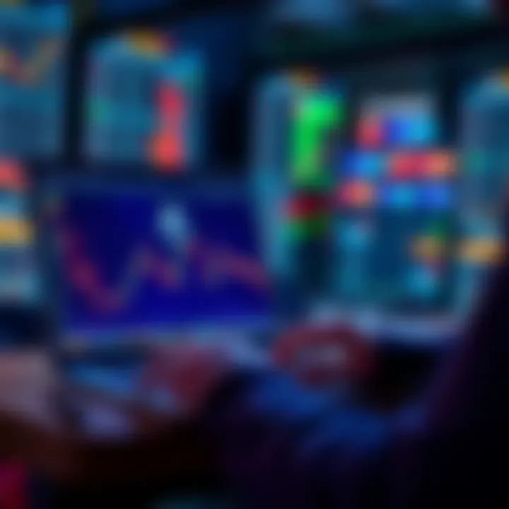 A person using a laptop to sell Monero coins on a trading platform