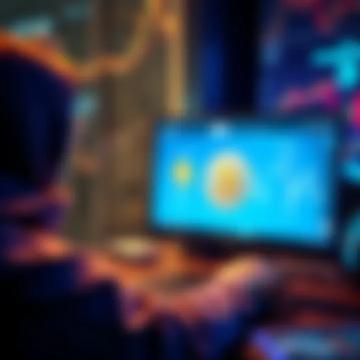 A person using a computer to exchange XMR for BTC in a crypto wallet interface