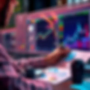 A person analyzing financial charts and documents to sell assets for profit